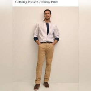 Brooks Brothers Men's 5 Pocket Tan Corduroy Pants Sz 40 X 30